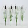 Capim Pampas Artificial Haste Única Junco Cebola Grama Velas d'Água Decoração de Paisagismo de Hotel/Shopping Plantas Verdes Artificiais