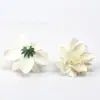 33 peças de cabeças de flores artificiais tipo rosa e peônia, na cor branco leitoso, estilo europeu, para DIY de acessórios de cabelo, guirlandas e decoração de casa, adequadas para arranjos florais