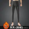 Outono e Inverno de Veludo Roupa íntima térmica para homens calças compridas justas aquecimento leggings térmicos forrados de fleece roupa interna calças quentes