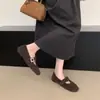 Primer Encuentro Temporada Zapatos Peludos Estilo Francés Pequeños Ropa de Abrigo para Mujer Con Terciopelo Adicional Calientes de Suela Plana Zapatos de Algodón Zapatos Mary Jane Mocasines sin Cordones
