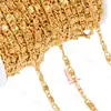 Corrente para Joias DIY Aço Inoxidável 304 Banhada a Ouro Real Corrente Suástica Conserva Cor Moda Vestuário Bagagem Material de Corrente Artesanal