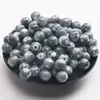 Cuentas redondas acrílicas degradadas de 8 mm, cuentas de tinta de imitación cerámica, accesorios para pulseras, pendientes, broches, cadenas de teléfono DIY