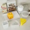 Adornos de Vela Aromática de Queso Geométricos Hechos a Mano Molde de Silicona DIY Resina Yeso Jabón Chocolate Pegamento Herramienta de Pulido