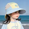 Sombrero de Protección Solar para Niños, Estilo Verano Delgado, Ala Ancha, Malla Transpirable, Sombrero de Secado Rápido, Sombrero de Pescador tipo Chal para Bebé Niña