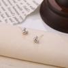 Agulha de Prata S925 Coreia do Sul Elegante Simples Escuro Estilo Hong Kong Brincos Compactos Conector Punk Brincos Distintivos para Meninas Brincos