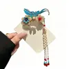 Nuevo Pasador Clásico Estilo Chino Azul Quemado Tocado con Borla para Mujer Falda Hanfu Mamian Clip Lateral Accesorio para el Cabello Retro Cheongsam