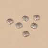 Pulseira de cristal 925 prata de lei artesanal diy acessórios de prata tailandesa retrô contas soltas base para contas 7mm carimbo torus espaçador