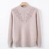 Ropa para Madre Nueva Suéter Otoño e Invierno con forro polar para Mujer de Mediana Edad y Anciana Camiseta Base Cálida de Terciopelo de una pieza Top de Otoño para Abuela