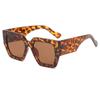 Além-fronteiras, novos óculos de sol de armação generosa, costura feminina, óculos com estampa de leopardo, moda de pernas largas, estilo de rua online, óculos de sol europeus e americanos populares