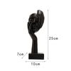 Escultura de figura abstrata de luxo moderno em estilo europeu de 25 cm, ornamentos de resina, artesanato, decoração de entrada para sala de estar