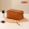 Bolsa de Cosméticos de Luxo com Zíper Duplo, Bolsa de Viagem Portátil de Grande Capacidade à Prova d'Água para Artigos de Higiene e Maquiagem com Compartimentos, Bolsa Tipo Almofada