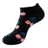 2026 Calcetines Nuevos para Hombre Primavera y Verano Delgados con Estampado de Frutas Calcetines Tobilleros Calcetines Bajos de Moda para Mujer Calcetines Absorbentes de Sudor Transfronterizos de Amazon