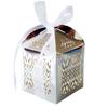 Caja de dulces para regalo de boda transfronterizo de Amazon, con cinta hueca para regalo láser, cartón, fábrica de Zhejiang en stock
