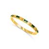 Pulseira Oval Elegante Europeia e Americana Transfronteiriça com Zircônia Verde Incrustada Punho Redondo Feminino Avó Aço Titânio Verde Galvanizado