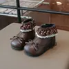 Botas Martin Estilo Coreano com Laço para Meninas Botas Curtas Princesa de Renda de Camada Dupla para Bebês Outono Inverno Botas Finas de Lã para Crianças de 2 Anos 9