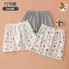 Shorts Infantis, Novo Estilo de Verão, Calça Esportiva Casual 100% Algodão para Meninos de 1 a 9 Anos, Shorts de Três Quartos Soltinhos para Usar por Cima