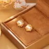 Pendientes de Cuentas Mapei de Gama Alta, Pequeños, Exquisitos y Versátiles, Pendientes Sencillos y de Moda con Goteo de Aceite, Aguja de Plata S925, Venta al por Mayor