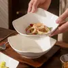 Plato para Uso Doméstico, Nuevo Modelo 2026, Vajilla de Alta Gama, Plato Cuadrado, Ensaladera, Plato, Plato para Preparación, Plato para Platos Fríos