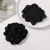 Tecido estilo coreano flor de cetim com borda queimada flor de rosa pescoço flor faça você mesmo feito à mão todos os acessórios de cabelo acessórios de roupas atacado