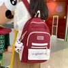 Mochila para estudantes do sexo feminino, mochila escolar versátil estilo ins com tema de floresta, mochila de grande capacidade para alunos do ensino fundamental, médio, superior e universitários, versão coreana