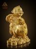 Estatueta de Macaco de Bronze, Mascote de Macaco, Ornamento de Macaco do Zodíaco Chinês, Estatueta de Macaco de Bronze com Saco de Dinheiro