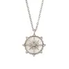 Moda Ins Europea y Americana Popular Diseño de Nicho Joyería para Collar Rueda de la Fortuna Estrella de Ocho Puntas Colgante de Concha Collar para Mujeres