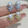 Brincos Novos de Verão 2025 S925 Brincos Elegantes de Luxo Leve Brincos de Pérola de Água Doce Naturais para Mulheres Atacado