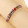 Pulsera Pequeña Fresca para Mujer Multicolor Cristal de Imitación Lujo Estilo Bohemio Estilo Ins Normcore Versátil Pulsera de Aleación