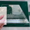 Porta-Cartão de Convite de Casamento de Veludo Verde Militar Personalizado para Atacado, Cartão de Convite de Acrílico Carimbado a Ouro, Nicho de Alto Padrão