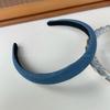 Diadema Otoñal Azul Denim para Mujeres que Salen, Pasador Versátil Simple, Diadema Estilo Coreano, Diadema para Cabeza Alta, Tocado Elegante