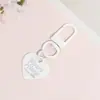 Llavero con Forma de Corazón Pintado de Colores Colgante de Cierre de Puerta Adorno Colgante Hecho a Mano DIY Accesorio Sencillo para Bolsa