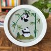 Bolsa de material para bordado DIY pintura colgante de panda estilo nacional regalo conmemorativo bordado lu pintura creativa hecha a mano kit de punto de cruz