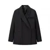 Ropa de Mujer Transfronteriza, Nuevo Estilo de Otoño Blazer Casual Europeo y Americano con Diseño de Abertura Lateral de Doble Botonadura