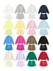 Conjunto de ropa europea y americana para mujer transfronterizo: sudadera casual y shorts, sudadera holgada de forro polar color liso, cuello medio alto, estilo 'dopamine hot girl'