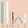 Conjunto Completo de Ferramentas para Manicure para Remover Cutículas, Cortar Unhas, Lixar Unhas, Tira Polidora, Tira para Lixar Unhas, Cuidados Caseiros com as Unhas