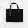 Bolso de Cubo de Peluche de Mano para Mujer 2025 Otoño e Invierno Nuevo Estilo Coreano Ins Versátil Moderno de Terciopelo Tipo Pan Bolso de Hombro