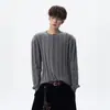 Suéter de Tricô com Design Retrô em Ponto Trançado, Gola Henley, Estilo Old Money, para Homens e Mulheres, Outono/Inverno, Caimento Limpo, Tricô Slim