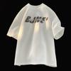 Camiseta de manga corta de ante para hombre, verano 2023, nuevo diseño, con estampado de letras Sense Niche, camiseta informal holgada