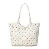 Bolsa tote minimalista estilo japonês com estampa de laço, uma bolsa de lona moderna para mulheres, adequada para uso diário, deslocamento, compras e como bolsa de ombro
