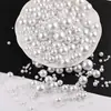 3-30mm Pérola de Imitação Alto Brilho Furo Reto Redonda Contas Soltas DIY Pulseira de Contas Feita à Mão Colar Acessórios de Joias Material