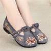 Zapatos de tela antiguos de Beijing para mujer, zapatos bordados Hanfu, estilo popular, zapatos individuales de primavera y otoño, zapatos planos antideslizantes de suela suave para mujer, envío gratis