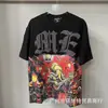 Marca Americana da Moda Tops de Verão para Casal Estampado com Strass Emoção Mista Camiseta de Manga Curta Ins