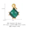 Estilo Lujo Ligero Accesorios Colgantes de Piedras Preciosas Naturales Piedra Natural Ágata Turquesa Piedra Preciosa Marco Chapado en Cobre Dorado Colgante DIY
