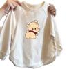 Sudadera Casual Suelta de Manga Larga de Algodón Puro para Niñas, Estilo Coreano, Nueva Colección Primavera y Otoño, para Niños Medianos y Grandes
