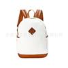 Mochila de Lona Simple Estilo Japonés y Coreano Bolsa Escolar de Lona Blanca Reciclable Ecológica Mochila Impermeable para Exteriores de Montañismo