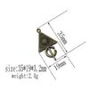 Pendente Triangular Redondo de Liga de Metal Árabe do Oriente Médio Transfronteiriço Pendente em Relevo Colar Geométrico DIY Acessórios para Mala