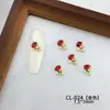 Accesorios para Uñas con Zirconia del Año del Caballo 2026 Nuevos Lindos Ponis del Zodiaco Rojo Aleación Pedrería Decoraciones de Uñas Portátiles para DIY