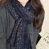 ¡Artículo de moda! Bufanda Larga Estrecha de Doble Raya para Mujer, Otoño e Invierno, Moderna, Versátil, Calentador de Cuello