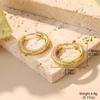 Aretes Niche Avanzados Geométricos Semicirculares con Hebilla para la Oreja Explosivos Simples Estilo Metal Lujo Ligero Diseño Versátil