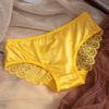 Ropa interior sexy de encaje para mujer, seda de hielo, mariposa, flor, cinturón cruzado, bragas transpirables de cintura baja para mujer